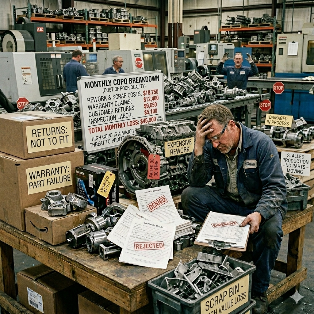 Higher Cost of Poor Quality (COPQ)