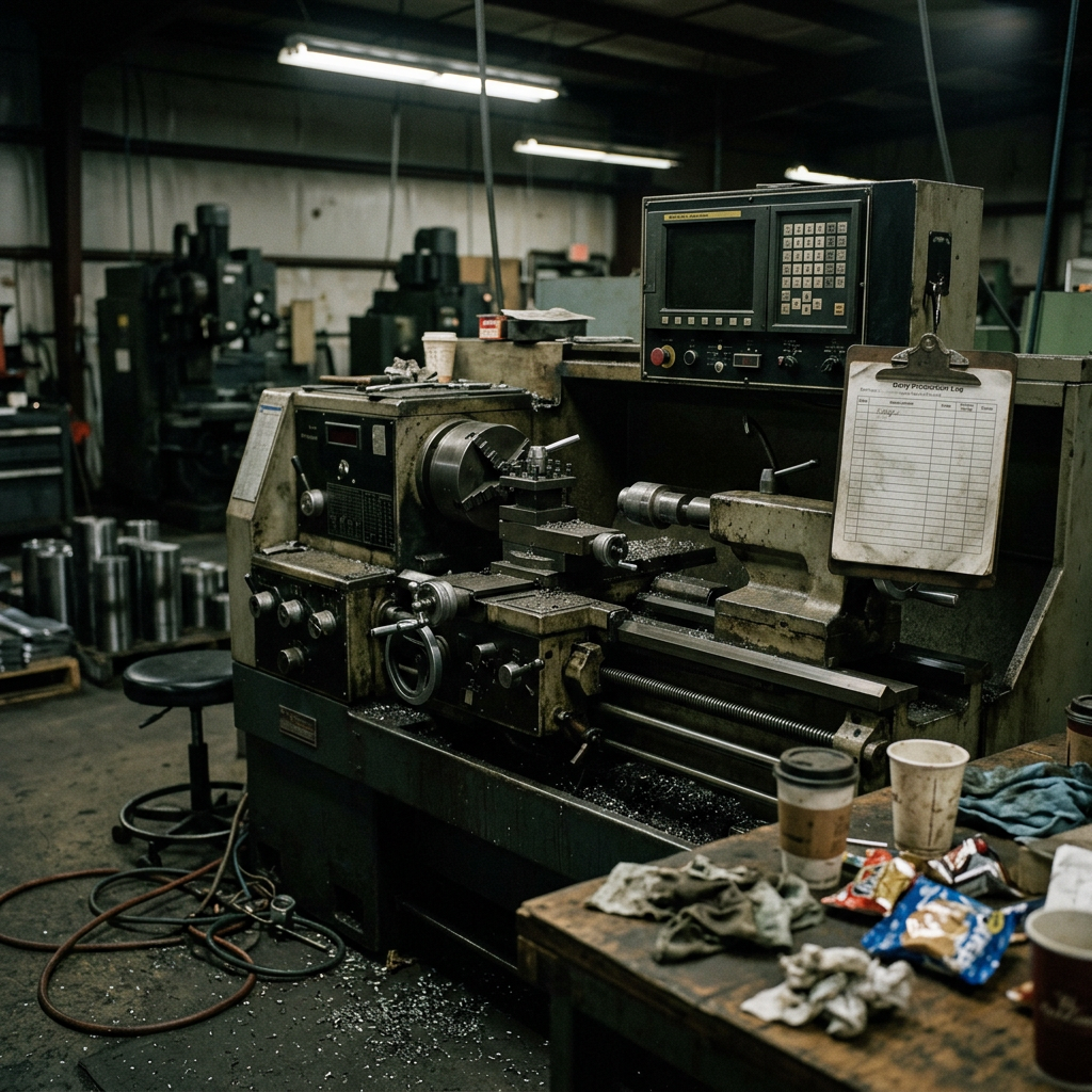 Untracked machine idle time